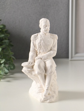 Фигура гипс «Николай II на скале», 17.5 см, белый