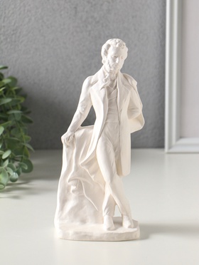 Фигура гипс «Пушкин в полный рост», 21 см, белый