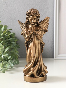 Фигурка гипс «Ангел», 19 см, бронза