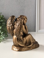 Фигурка гипс «Ангел на скале спит», 16 см, бронза - фото 809650545