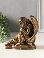 Фигурка гипс «Ангел на скале спит», 16 см, бронза - фото 809650547