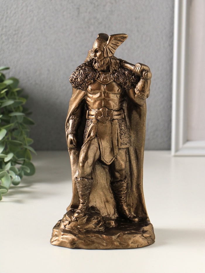 Фигура гипс «Тор», 22 см, под бронзу