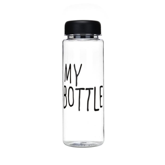 УЦЕНКА Бутылка для воды My bottle, 500 мл, 19.5×6.5 см, чёрная - Фото 1