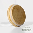 УЦЕНКА Банка для сыпучих продуктов с бамбуковой крышкой "Эко" 2 л, 12х20 см - Фото 3