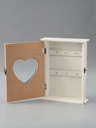 УЦЕНКА Ключница настенная «Сердце с бантом», дерево, 21×26×7 см - Фото 3