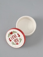 УЦЕНКА Шкатулка керамика «Растительный венок с сердцами - love you» 7.5×7.5×4.5 см - Фото 3