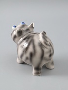 УЦЕНКА Копилка керамика "Котик-пучеглаз серый полосатый" 11х15,2х13,4 см - Фото 5