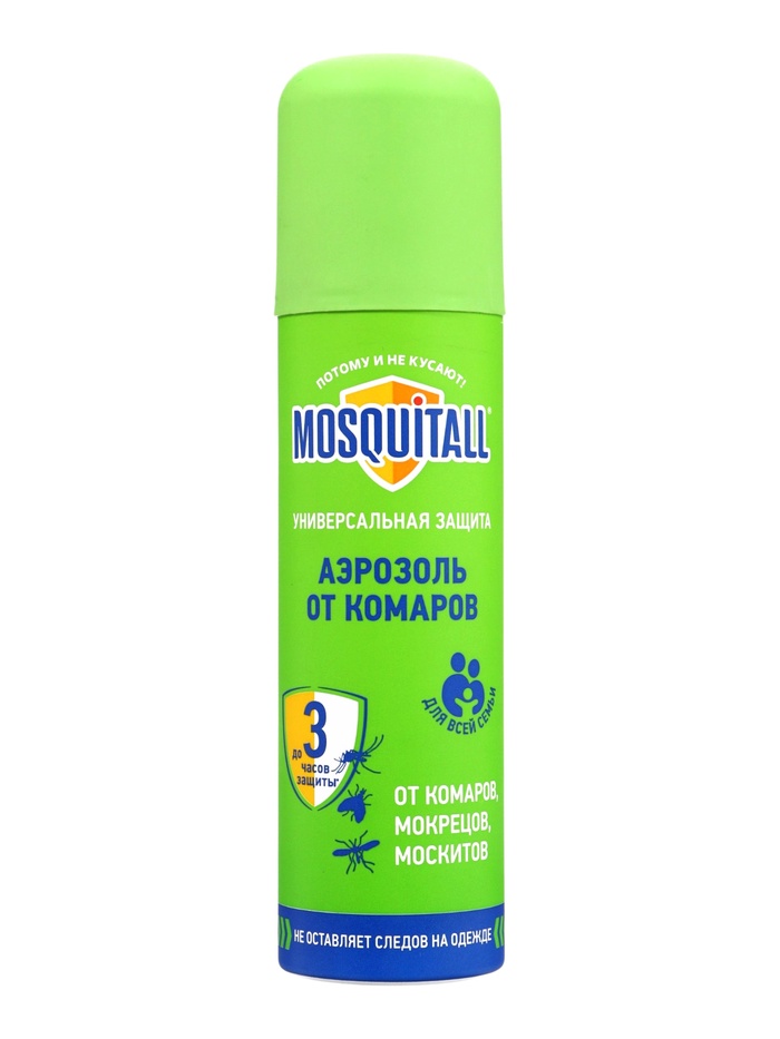 Аэрозоль репеллентный от комаров MOSQUITALL, универсальная защита, 150 мл