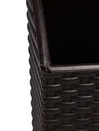 УЦЕНКА Кашпо со вставкой 19,8х19,8х36 см (вставка 4,9 л) "Ротанг", цвет коричневый - Фото 2