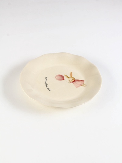 Тарелка керамическая «Зайчик», детская, 21.5 см