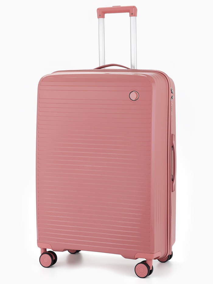 Чемодан на колёсах, 28", кодовый замок, 47×28×75 см, розовый
