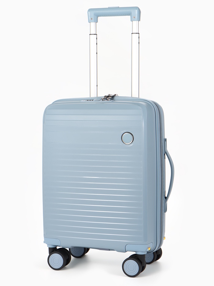 Чемодан на съёмных колёсах, 18", кодовый замок, 33×16×49 см, голубой