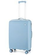 Чемодан 20", PP, 36*20*54, отд на молнии, код замок, 4 колеса, голубой - фото 809626693