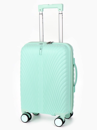 Чемодан на съёмных колёсах, 18", кодовый замок, 33×16×49 см, зелёный