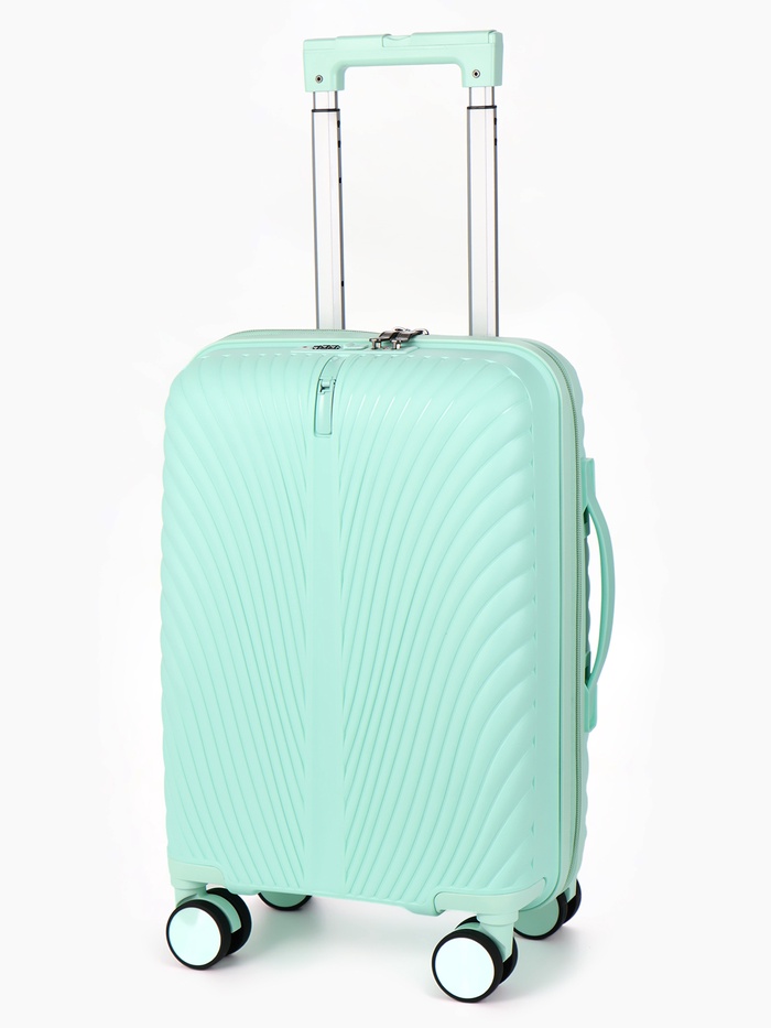 Чемодан на съёмных колёсах, 18", кодовый замок, 33×16×49 см, зелёный