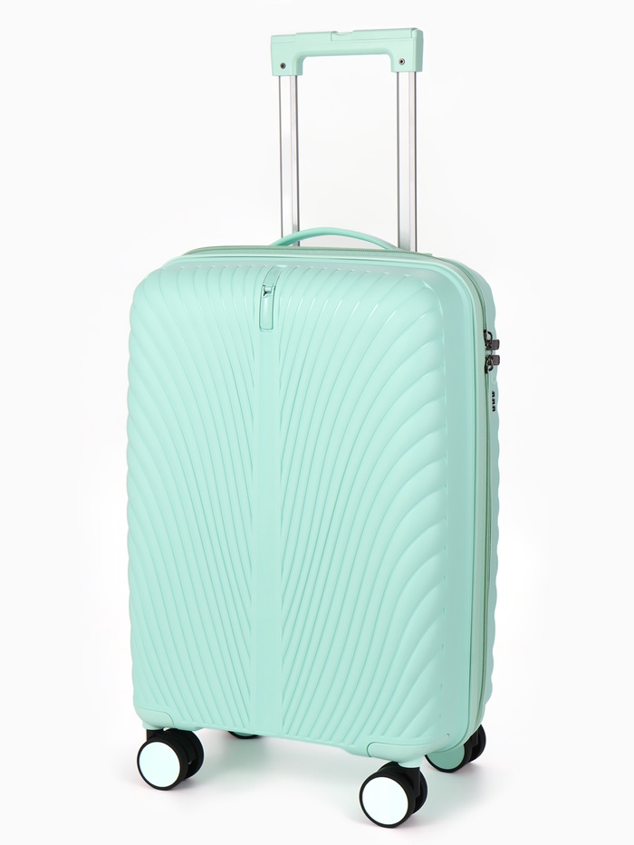 Чемодан на колёсах, 20", кодовый замок, 36×20×54 см, зелёный