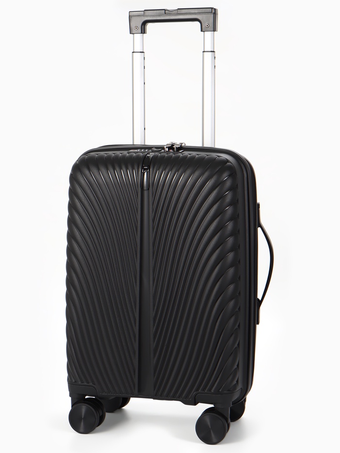 Чемодан на съёмных колёсах, 18", кодовый замок, 33×16×49 см, чёрный