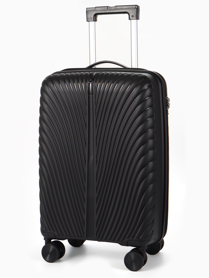 Чемодан на колёсах, 20", кодовый замок, 36×20×54 см, чёрный