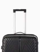 Чемодан на колёсах, 24", кодовый замок, 40×24×65 см, чёрный - Фото 2