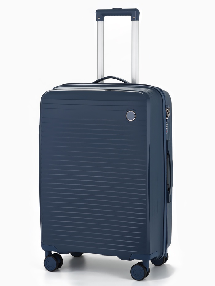 Чемодан на колёсах, 24", кодовый замок, 40×24×65 см, синий