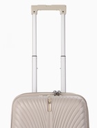 Чемодан на съёмных колёсах, 18", кодовый замок, 33×16×49 см, бежевый - Фото 3