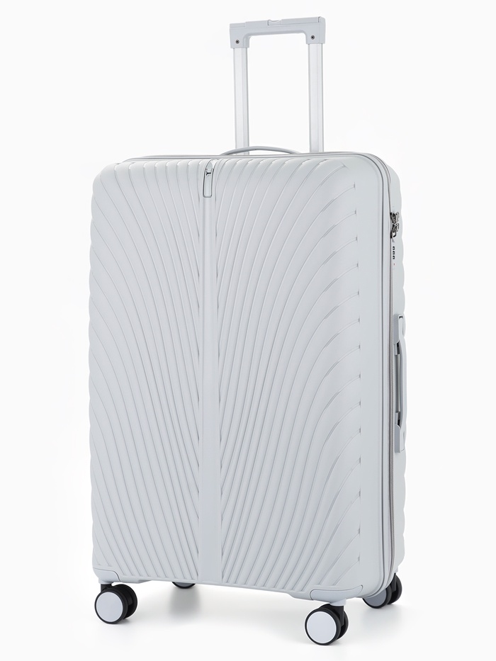 Чемодан на колёсах, 28", кодовый замок, 47×28×75 см, серый