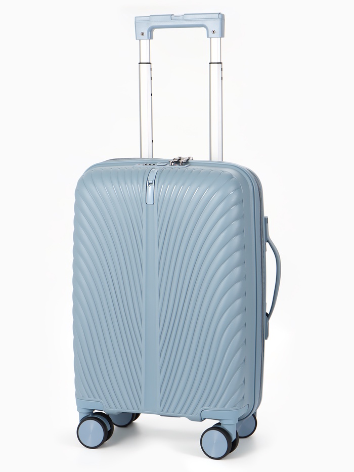 Чемодан на съёмных колёсах, 18", кодовый замок, 33×16×49 см, голубой