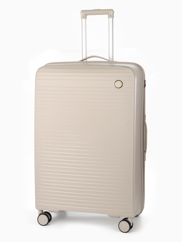 Чемодан на колёсах, 28", кодовый замок, 47×28×75 см, светло-бежевый