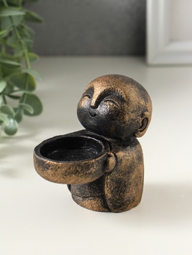 Подсвечник на 1 свечу «Монах», 8×8×5 см, под бронзу винтаж