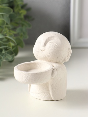 Подсвечник на 1 свечу «Монах», 8×8×5 см, гипс