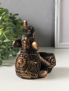 Подсвечник для свечи «Слон с чашей», 12×12×8 см, бронза винтаж - Фото 4
