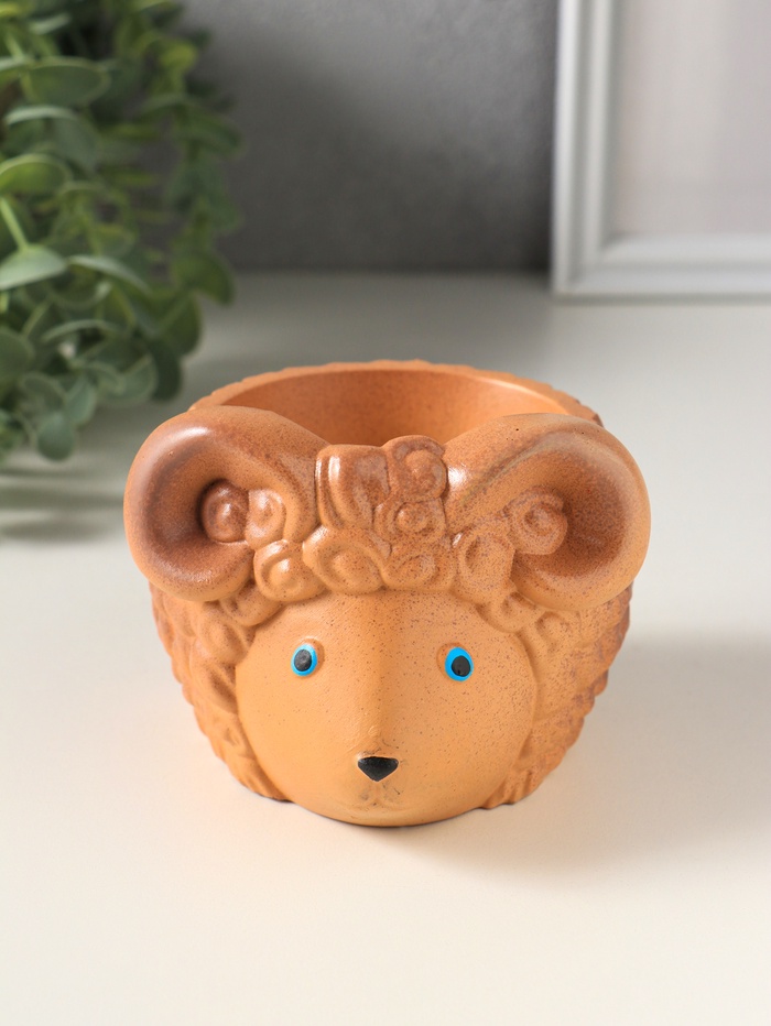 Подставка для мелочей «Баран», 10.5×9.5 см, коричневая - Фото 1