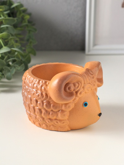 Подставка для мелочей «Баран», 10.5×9.5 см, коричневая