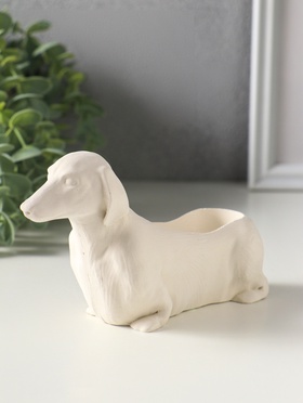 Подставка для мелочей «Такса», 10×15×5 см, гипс