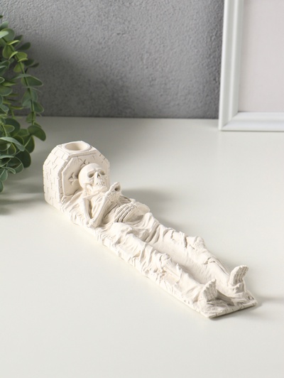 Подставка для благовоний, под свечу «Вечность», 26×5×5 см, гипс