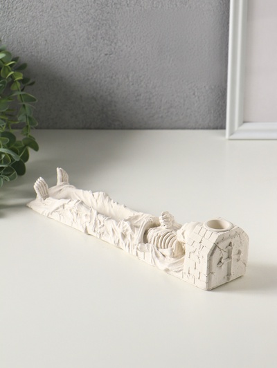 Подставка для благовоний, под свечу «Вечность», 26×5×5 см, гипс