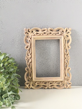 Рамка для фото 10×15 см, панно, картин «Елизавета», (внешний размер 20.5×15.5 см), слоновая кость