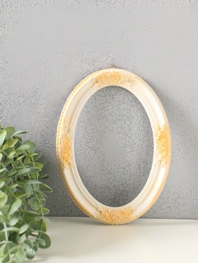 Рамка для фото 10×15 см, панно, картин «Милена», (внешний размер 20×15 см), белый с позолотой