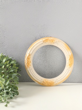 Рамка для фото 10×15 см, панно, картин «Миранда», (внешний размер 20×20 см), белый с позолотой