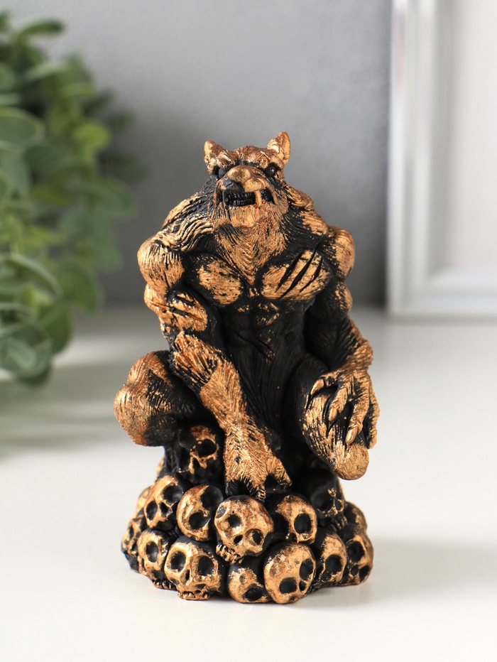 Фигурка гипс «Оборотень», 13×7 см, коричневая