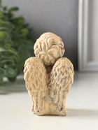 Фигурка гипс «Ангел мечтает», 10×5 см, слоновая кость - фото 809651222