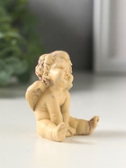 Фигурка гипс «Ангелок сидит», 6 см, слоновая кость - фото 809651237