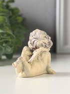 Фигурка гипс «Ангелок лежит», 6.5 см, слоновая кость - фото 809651243