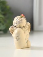 Фигурка гипс «Ангелок с сердцем», 7 см, слоновая кость - фото 809651245