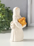 Фигурка гипс «Берегиня Дуняша», 13 см, белая с золотом - фото 809651261