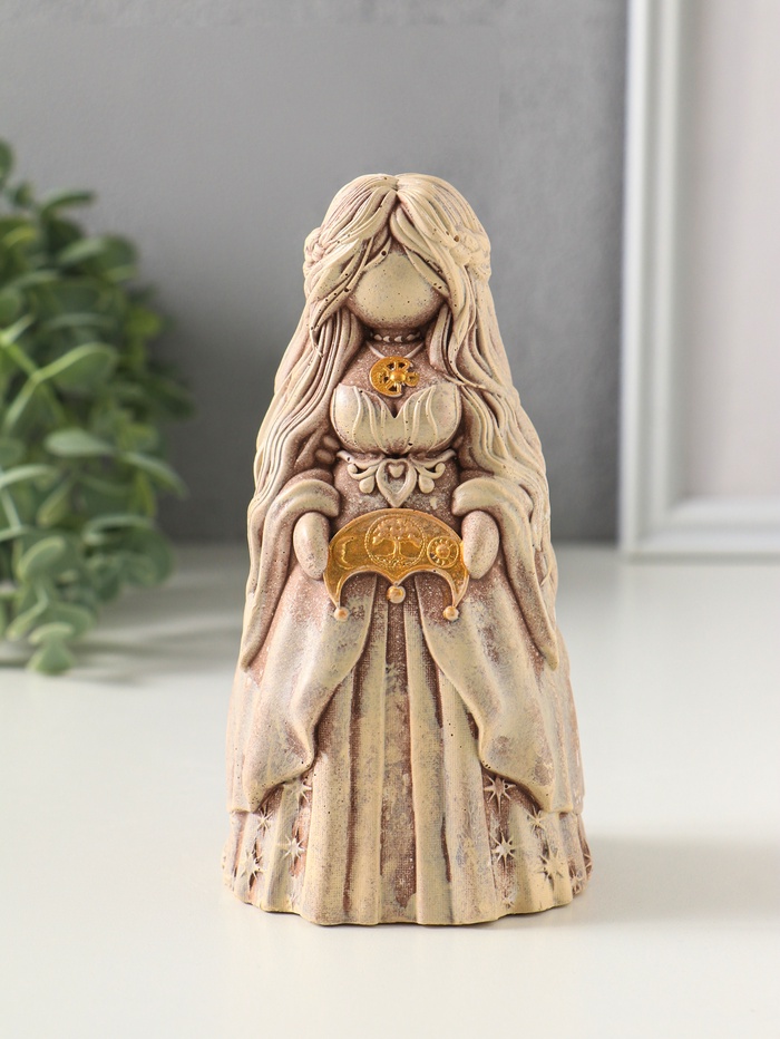Фигурка гипс «Берегиня Лунница», 14×7 см, слоновая кость