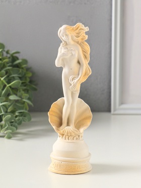Фигурка гипс «Венера», 17×5 см, белая с позолотой