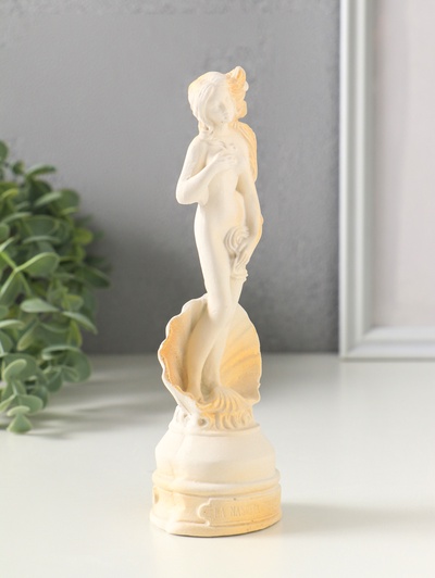 Фигурка гипс «Венера», 17×5 см, белая с позолотой