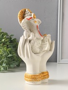Фигурка гипс «Ганеша», 21.5×11.5 см, белая с позолотой - фото 809651381