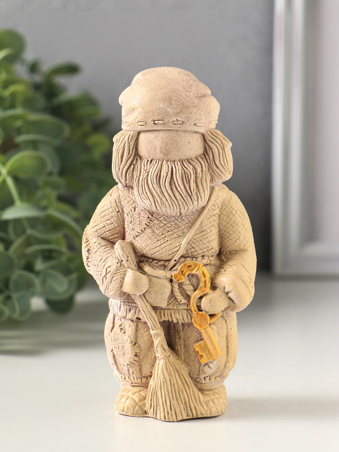 Фигурка гипс «Домовой», 13×7 см, слоновая кость